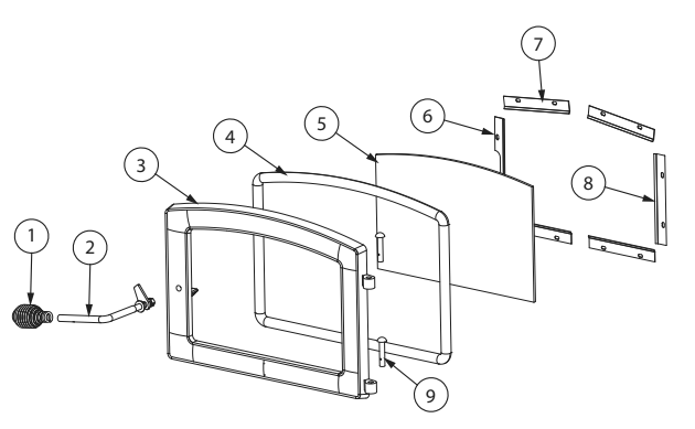 Repair Parts 3 Diagram and Parts List for US3200E  US Stove Company Heating Stove